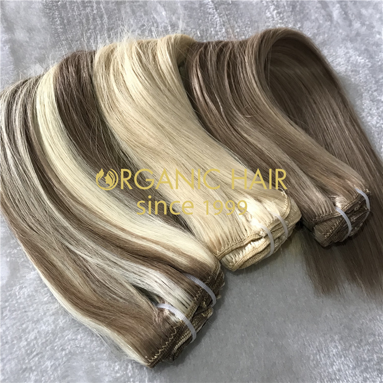 100% human hair extensions Clip in Wholesale-M3